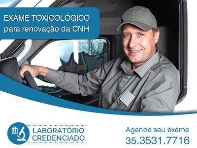 Exame Toxicológico para motoristas