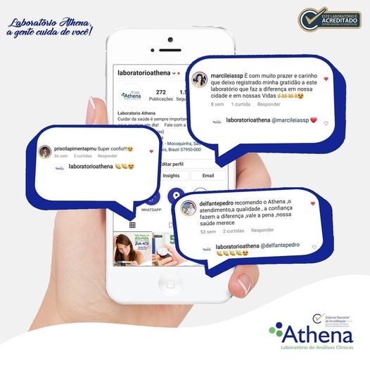 Laboratório Athena, a gente cuida de você!