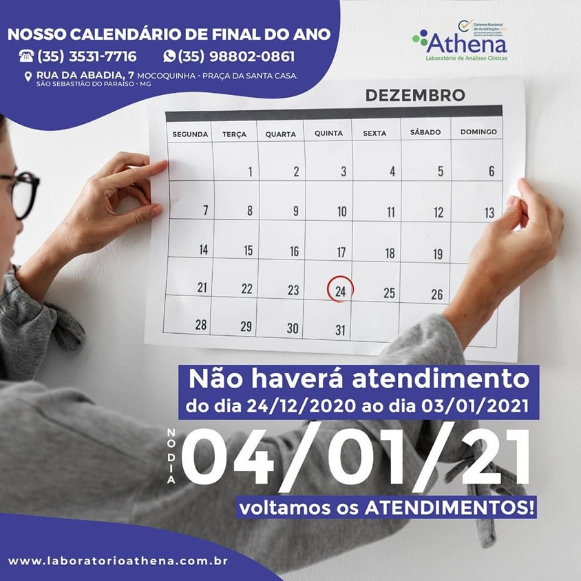 Nosso Calendário de Final do Ano! 